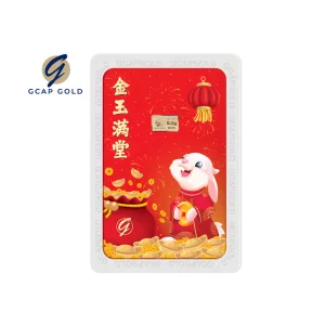 ทองคำแท่ง 96.50% น้ำหนัก 0.3 กรัม GCAP GOLD Gift Card ลาย กระต่ายทองนำโชค จัดส่งฟรี