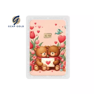 GCAP GOLD ทองคำแท่ง 0.3 กรัม ลาย Bears in Love ทองคำ 96.50% จัดส่งฟรี